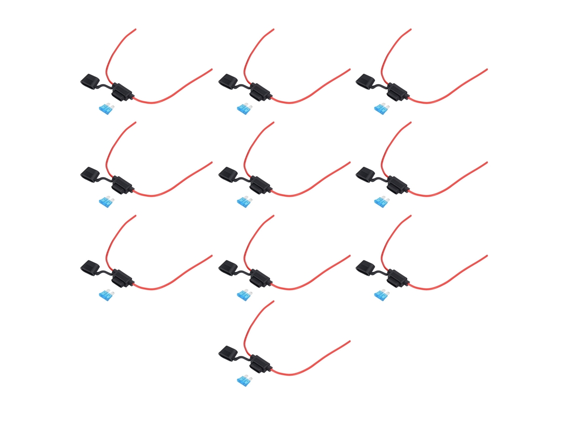 2026velora-10 Juegos de Portafusibles Enlinea Resistentes al Calor Fácil Cableado Impermeable 16awg 15a Con Fusibles