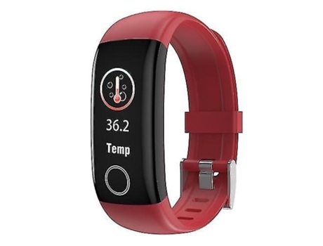 Smartwatch YDCY T10 Pantalla en Color Monitor de temperatura corporal IP67 Impermeable Monitor Deportivo Fitness Bracelet Red