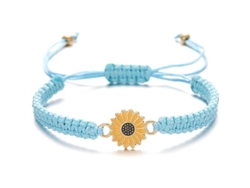 Pulseras Ajustables De Girasol Estilo Boho, Pulseras De La Amistad Hechas A Mano Con Cuerda