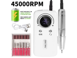 Lima de uñas recargable/quitauñas eléctrico (blanco)
