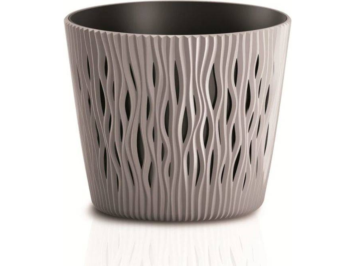 Maceta PROSPERPLAST Sandy Round (Beis - 22.5 x 22.5 x 19.2 cm)
