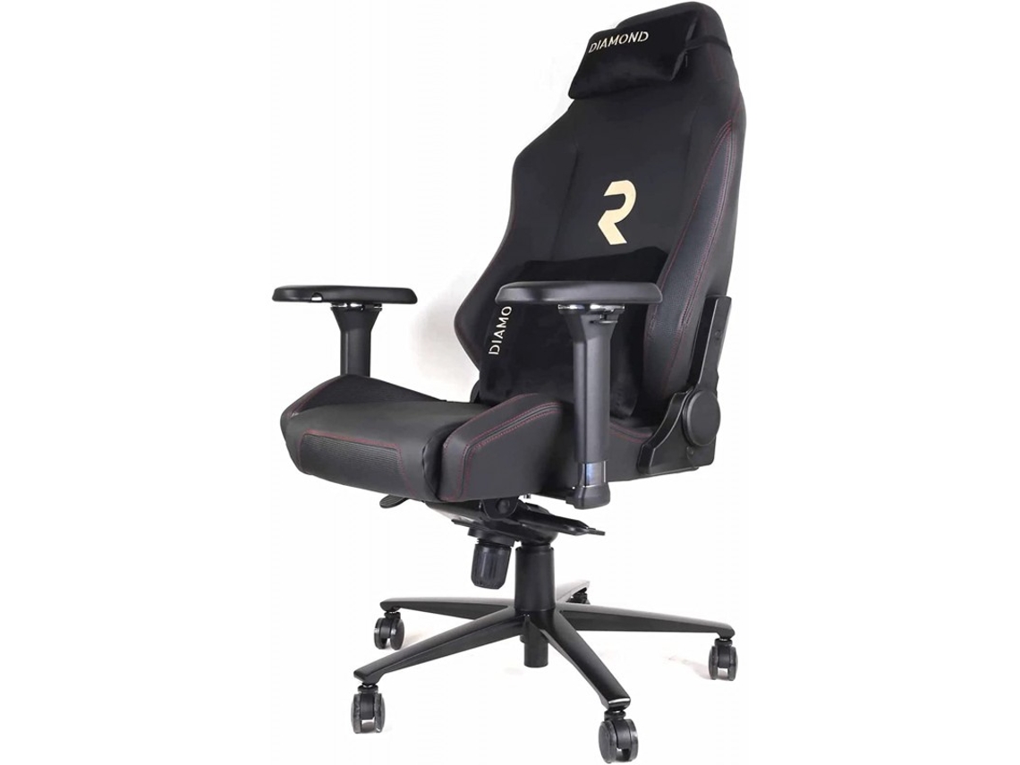 Silla Gamer Profesional Diamond. Inclinación de 180º, altura ajustable, reposabrazos 4d, cojín cervical y lumbar Romo