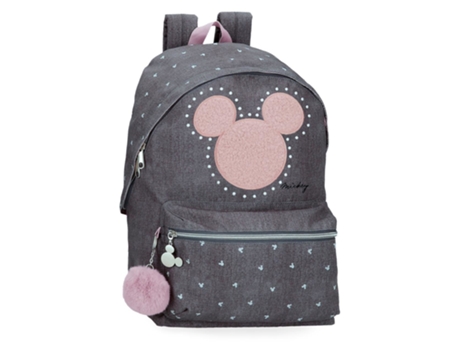 DISNEY Mochila Escolar Poliéster Mickey Studs Negro