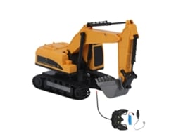 Excavadora De Juguete Con Control Remoto A Escala 1:24, 6 Canales, Simulación Con Luces, Para Niños De 6 Años En Adelante.