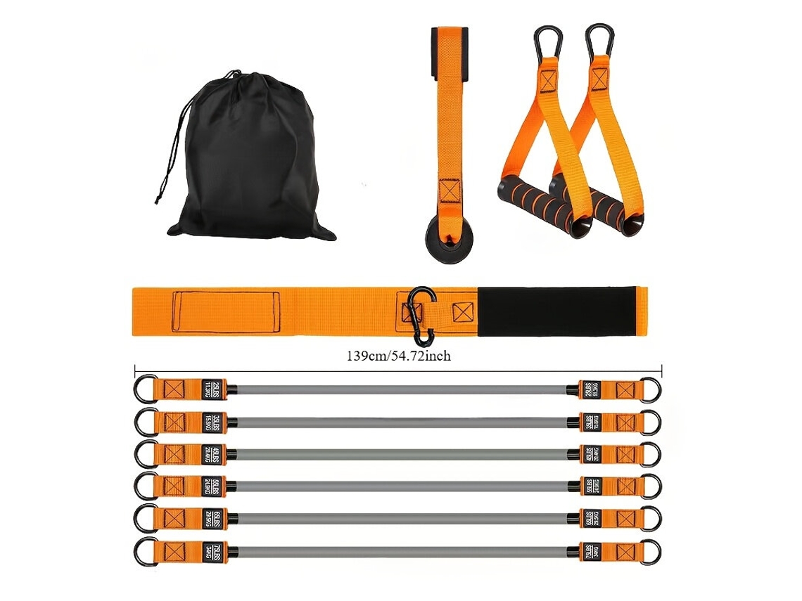 Juego De Bandas De Resistencia Ajustables Kaload De 300 Libras Con Asas Para Entrenamiento De Fuerza Muscular Fitness Y Ejercicio En Casa