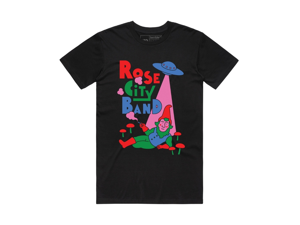 Rose City Band Gnome T-shirt Rockinstone Unisex Adults Best Sellers Size:m