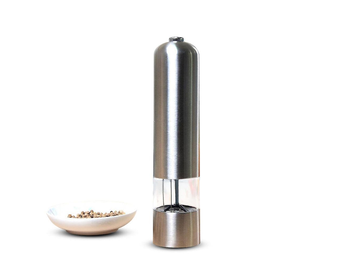 Molinillo eléctrico de sal y pimienta Rosewell, ajustable, de acero inoxidable, funciona con pilas, para cocina