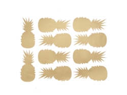 KOFIHETY 10 Unidades Adhesivos de Pared con Diseño de Piña Bonito para Decoración DIY Habitación de Niños (Dorado)