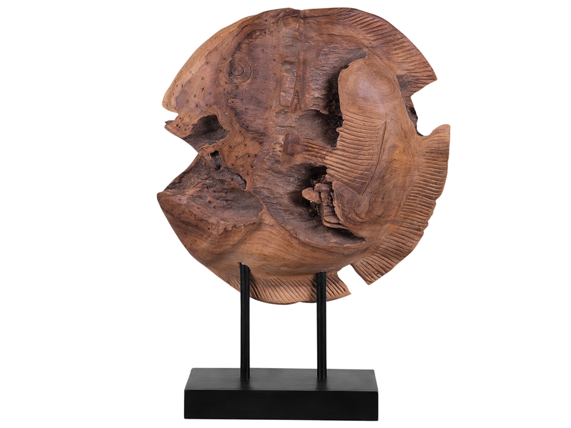 Figura decorativa madera clara PLAICE FISH
