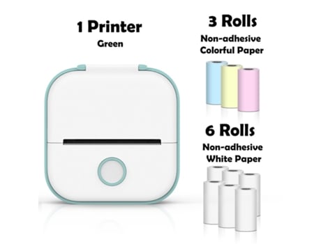 Mini impresora fotográfica portátil inteligente, impresión térmica sin cartuchos de tinta, conexión Bluetooth HHZ