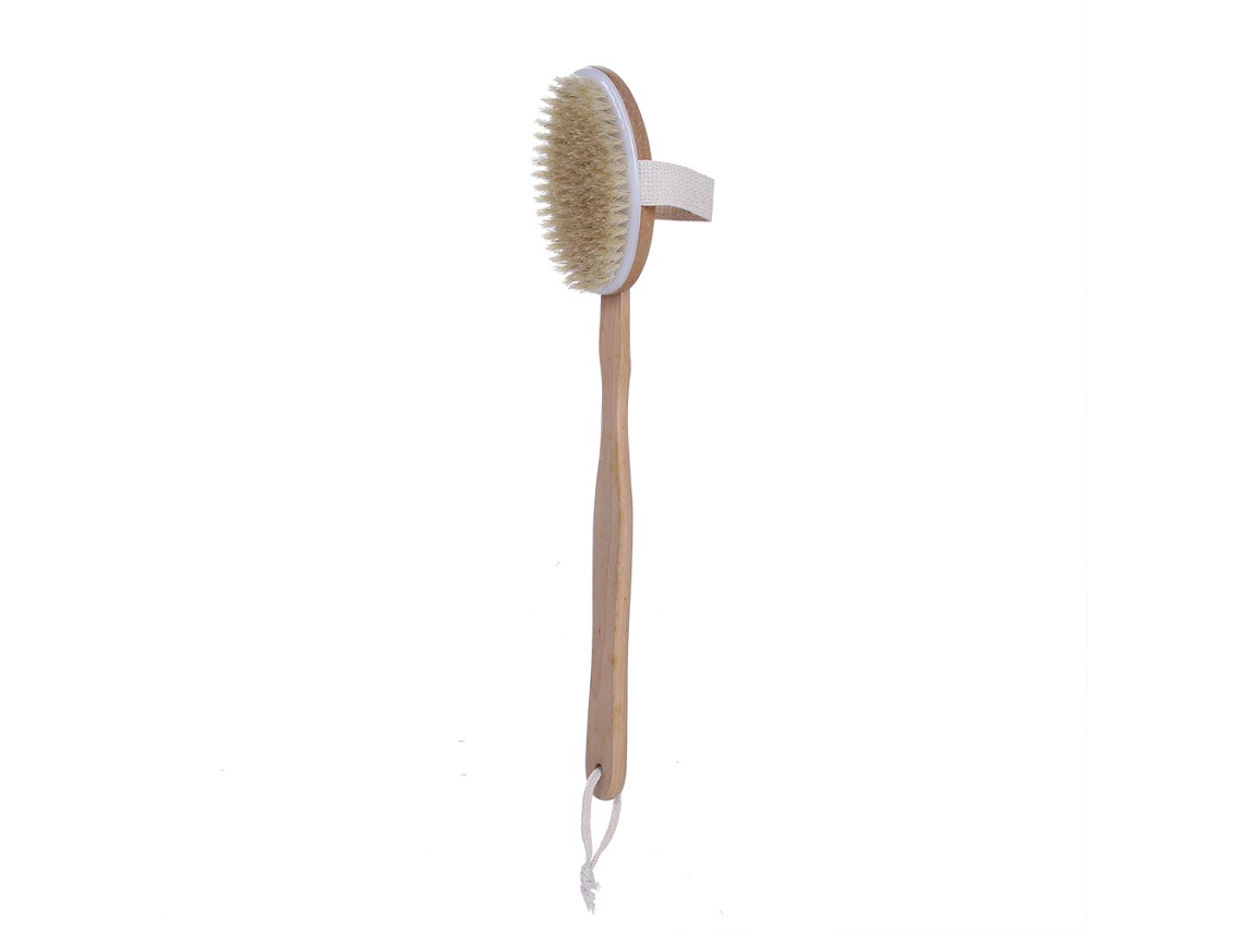 Cepillo de baño de lujo con mango largo, accesorio natural para sauna
