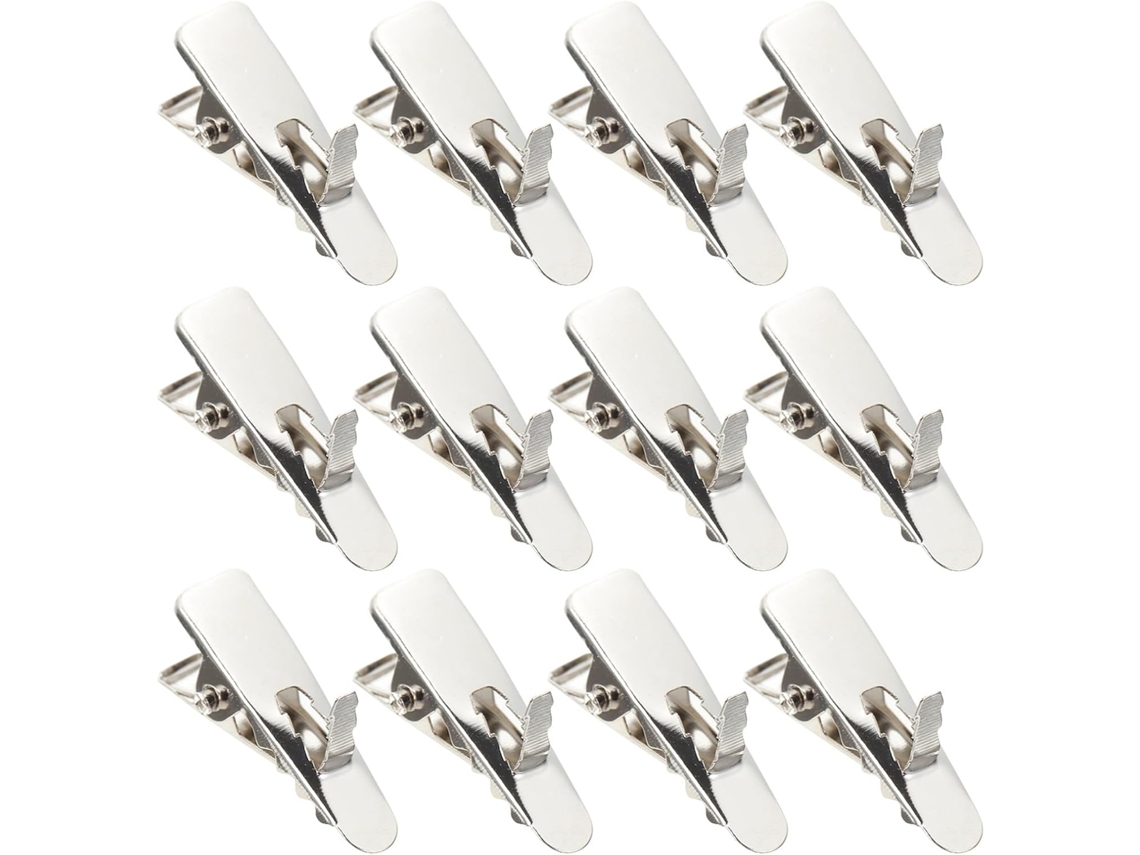 Juego 100 Clips Metal Hierro Plateado Decoraciones Navideñas Resistentes Fáciles Instalar Manualidades