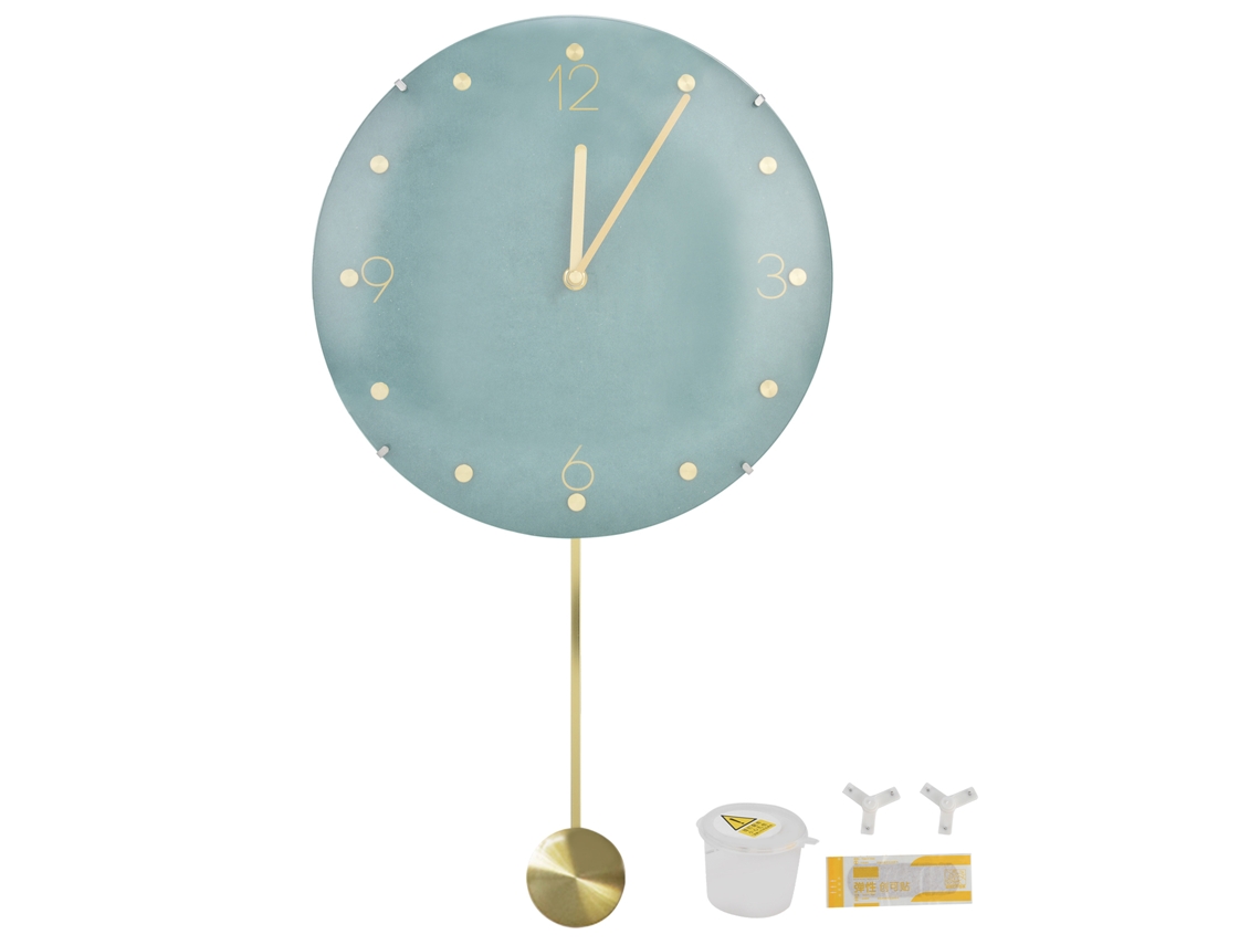 Reloj de pared moderno sin marco, modelo 2026, con péndulo silencioso, ideal para decorar hogares, bares, cafeterías y salas de estar.