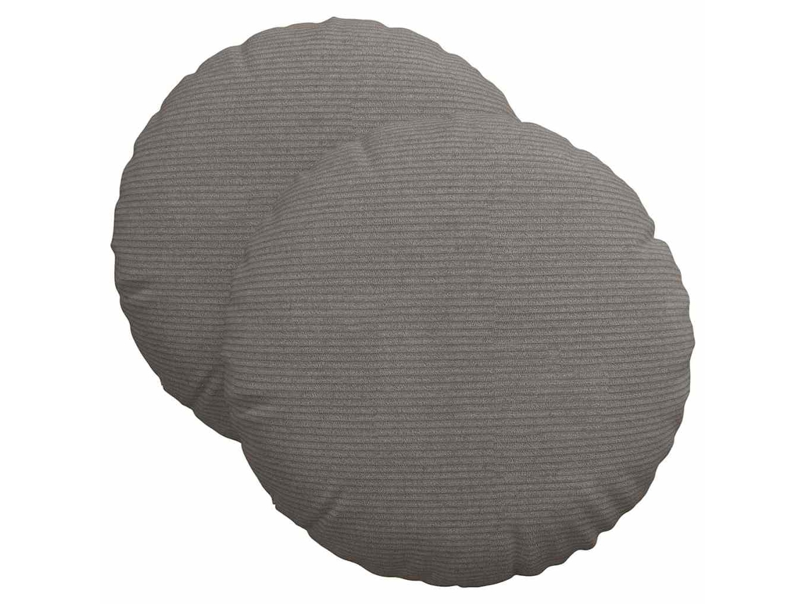 Cojines para asiento, 2 unidades, gris claro, Ø 40 cm, HARLANV1
