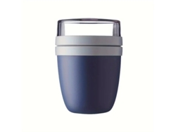 Fiambrera Con Separador, 500 Ml + 200 Ml, Azul Claro