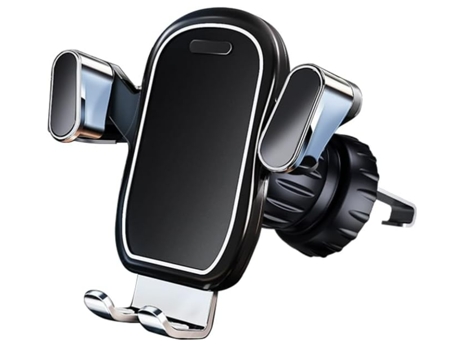 Soporte Teléfono Automóvil Ventilación Abrazadera Gancho para Apple, Samsung CHRONUS Negro