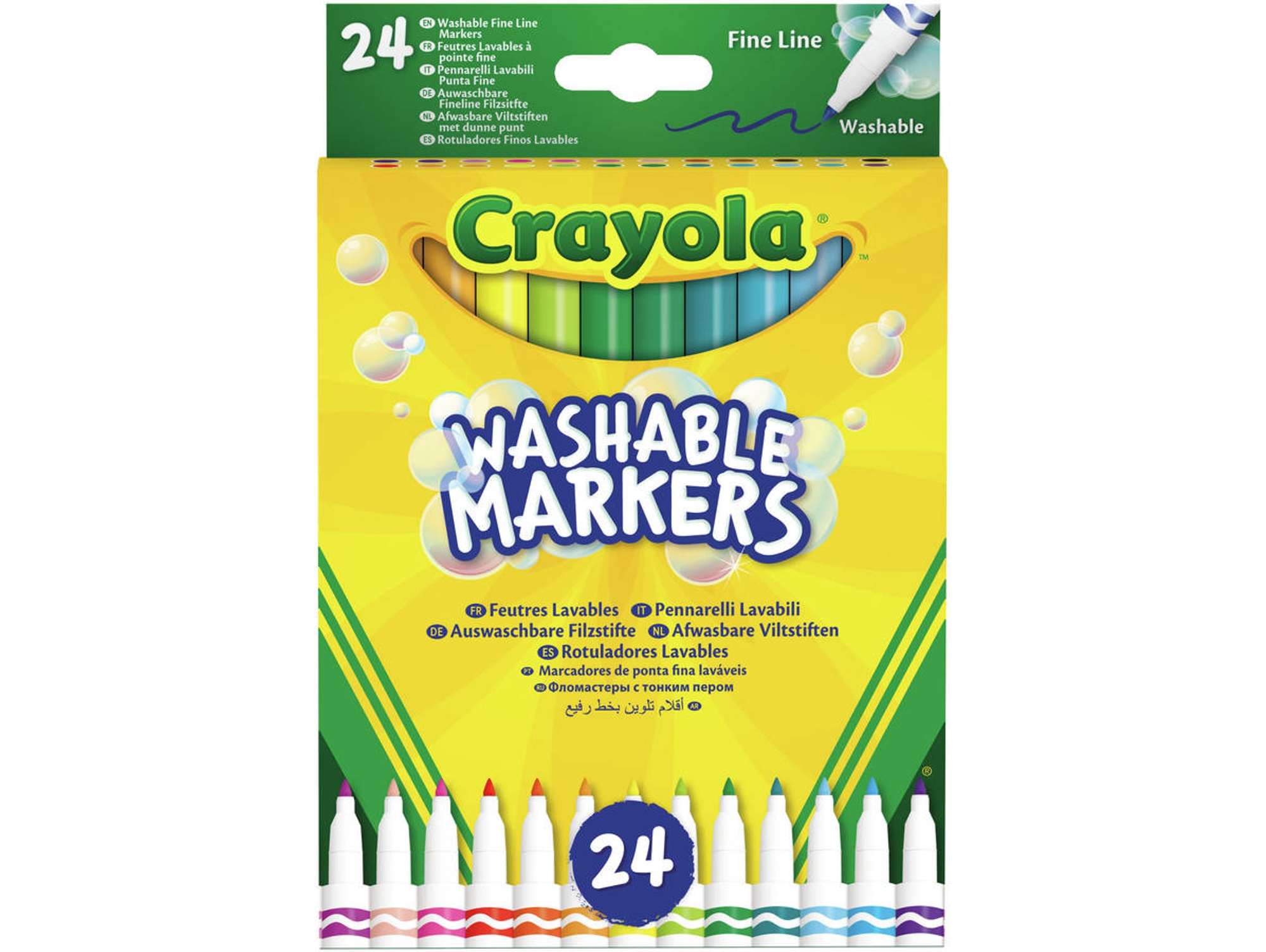 Marcadores Washable CRAYOLA Fineline (24 Unidades)