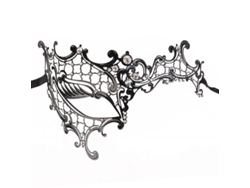 Máscara Veneciana De Metal Para Mujer, Ideal Para Disfraces De Carnaval, Fiestas Y Cosplay, Con Pedrería.