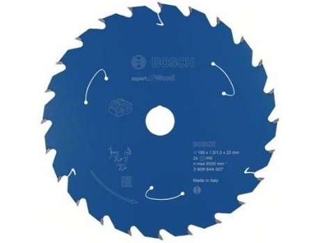 Disco de Sierra Circular BOSCH Para Sierra Sin Cables Expert para Madera 165x1.5/1x20 T24