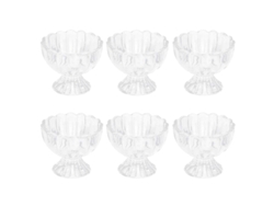 6 Piezas Taza De Postre De Vidrio Con Forma De Loto