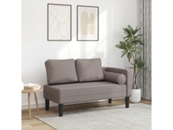 Sofá Divánsilla Con Cojines Tela Gris Taupe Wsd20630