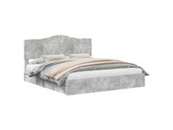 Maison Exclusive - Cama Con Almacenamiento Con Cabecera Gris Concreto 200 X 200 Cm
