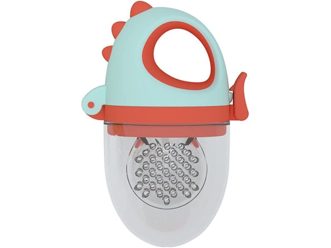 Mordedor De Comida Para Bebés Con Forma De Dinosaurio, Chupete De Silicona Con Malla Para La Alimentación Complementaria De Bebés Mayores De 4 Meses.