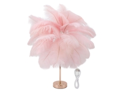 2026-lámpara De Mesa Decorativa Con 30 Plumas, Recargable Usb, Control Táctil, Batería Integrada, Rosa