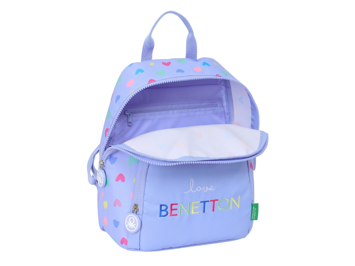 Mochila informal Benetton Lila (poliéster lila de 300 d)
