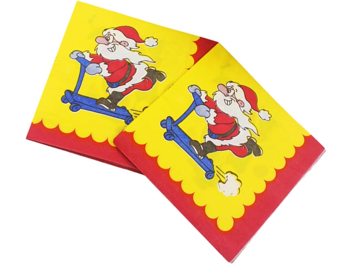 20 servilletas navideñas con estampados de figuras, papel absorbente y duradero para cenas y decoración - D Gokoco