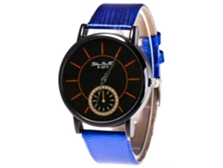 Reloj Analógico De Cuarzo Para Mujer Con Correa De Puzhoulianfa Moda Regalo Estudiante Azul