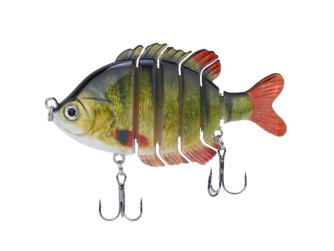 Señuelo De Pesca Biónico De Multiple Segmentos Forma De Tilapia Con Anzuelo Triple 8.5cm3
