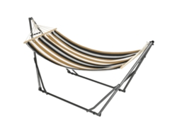 VPMKP - Hamaca plegable Outsunny con soporte metálico, 1 persona, carga hasta 120 kg