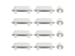 Set 12 Protectores De Asiento De Inodoro - Topes De Goma Antideslizantes Universales - Blanco
