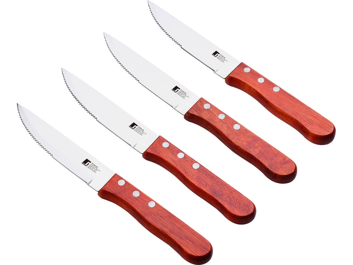 Juego 4 Cuchillos de Cocina para Barbacoa BERGNER BG-40201-MM (Acero Inoxodable - 34x1,5x17cm)