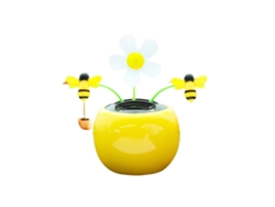 Adorno solar de plástico con forma de flor para coche, juguete infantil con movimiento de balanceo, duradero y económico.