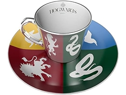 Conjunto Set Harry Potter Caneca Espelho e Prato Casas Hogwarts 300 Ml