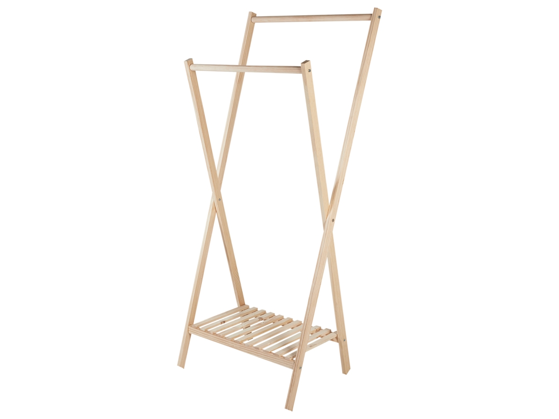 Perchero BELIANI Denver de Madera de Abeto Marrón Claro 64X47X155