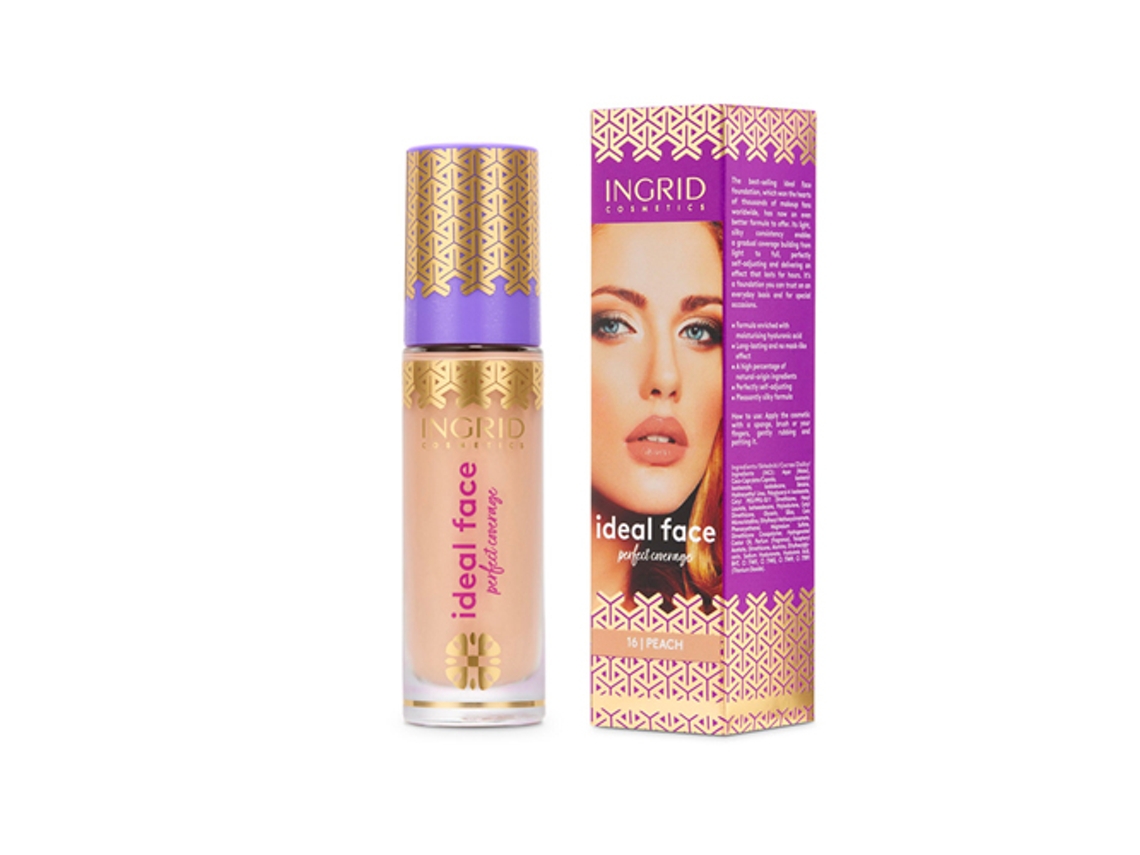 Base correctora ideal de maquillaje 016 Melocotón, 35 ml Ingrid