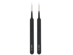 2 Pinzas Antiestáticas Esd-13 De Acero Inoxidable Con Punta Plana Recta Para Reparación De Componentes Electrónicos.