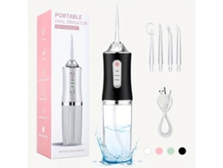 Kit de irrigación bucal inalámbrico, 4 boquillas, rotación de 360°, cuidado diario de las encías, masaje y limpieza profunda STELASPLEN