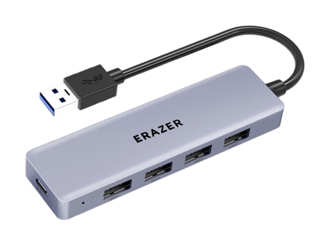 Adaptador ERAZER Ha05-3 5In1 Tipo-C a 4Usb3.0 Tipo-C 1.5M para Huawei Mate40/P50 S20
