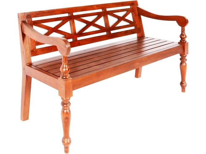 Banco Jardin VIDAXL Marrón Madera (136 cm)