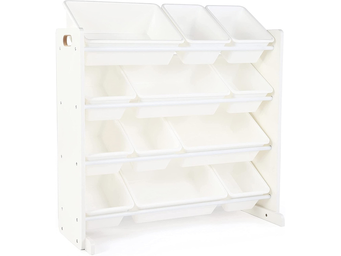Estantería infantil, organizador de juguetes con 12 compartimentos, color blanco/blanco Humble Crew