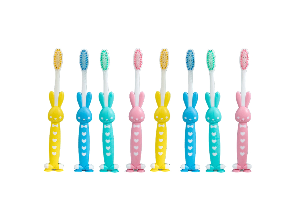 Cepillo de dientes infantil con carbón activado y gel de sílice, cabezal pequeño, diseño de dibujos animados Kofihety