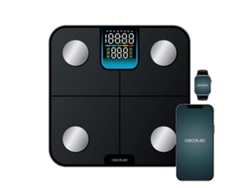 Cecotec Báscula De Baño Inteligente Con App Surface Precision Healthysmart. Bluetooth Y 25 Parámetros, Tamaño 28x28 Cm