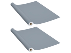 Conjunto 2 Lámina para muebles VIDAXL Gris PVC (500x90 cm)
