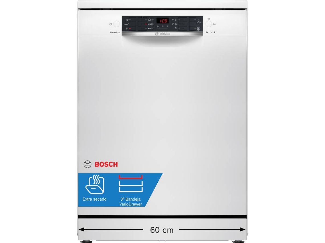 Lavavajillas BOSCH Serie 4 SMS46KW02E (13 Cubiertos - 60 cm - Blanco)