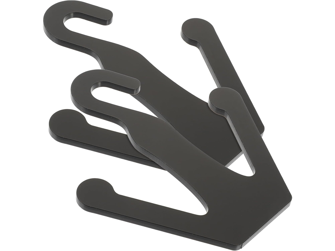 Ganchos Acrílico Negro Secar Zapatos Juego 2 Diseño Grueso Estable Organizador Colgante Simple Funcional