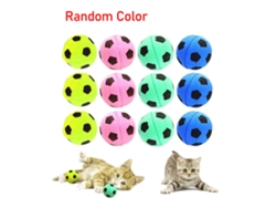 12 Pelotas De Fútbol De Espuma Suave Para Gatos, Juguetes Interactivos, Rebote Silencioso.